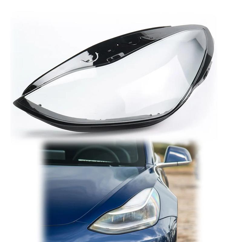Fit For Tesla Model 3 Model Y 2019 2020 2021 2022 2023 Car Front Headlamps Cover Shell Waterproof Clear Headlight Lens