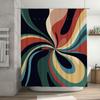 Colorful Shower Curtain with Vibrant Swirls Perfect Bathroom Decor for Your Home
