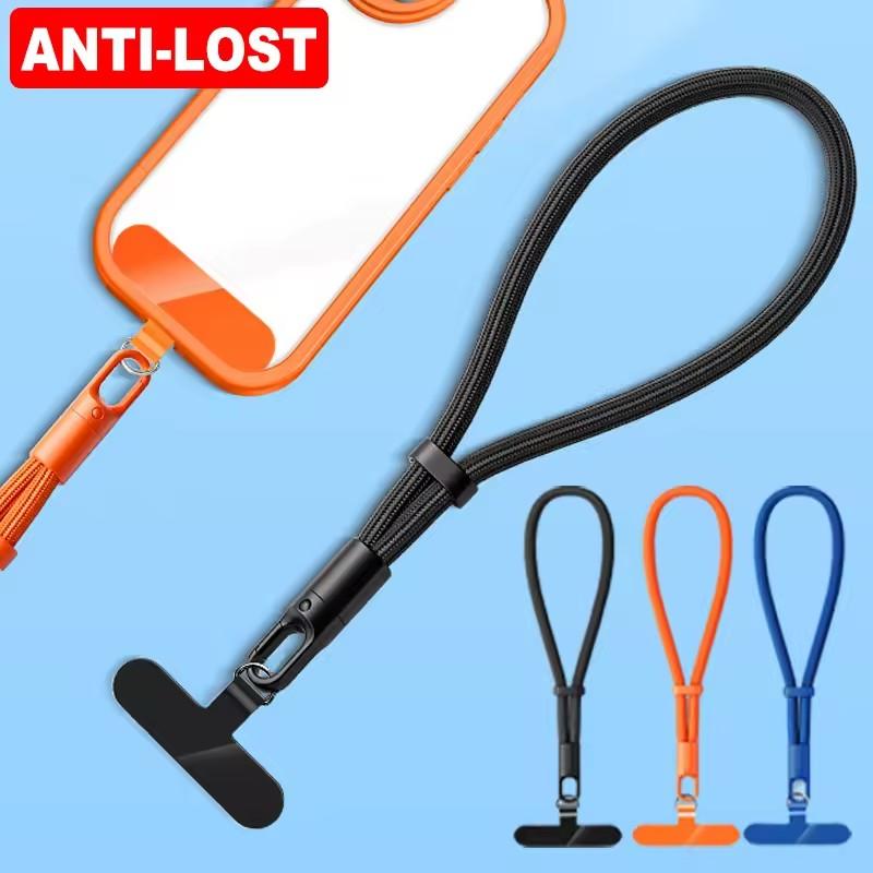 Short Phone Wrist Straps Lanyard with Tether Tabs Adjustable Cellphone Hanging Cord Clip for IPhone Samsung Xiaomi Google 6