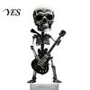 Car Interior Accessories Skull Spring Ornament, Rocking Figurine, Acrylic Swaying Expressive Skeleton Dashboard Decor for Vehicle, Wear-resistant