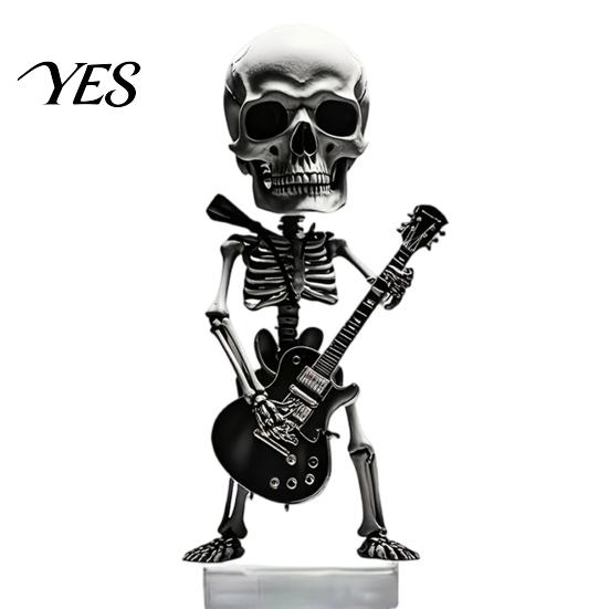 Car Interior Accessories Skull Spring Ornament, Rocking Figurine, Acrylic Swaying Expressive Skeleton Dashboard Decor for Vehicle, Wear-resistant