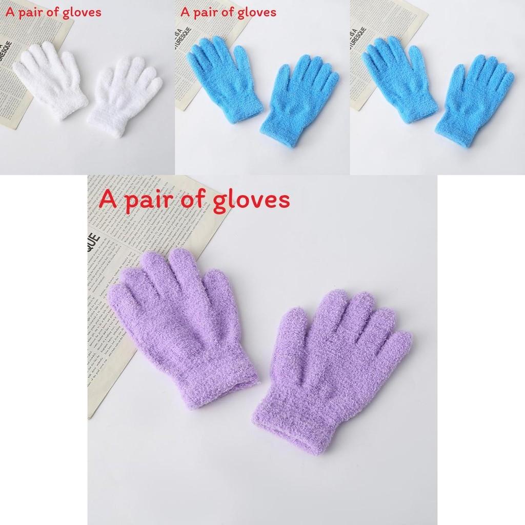 Simple Solid Color Adult And Children Winter Warm And Windproof Plush Gloves For Commuting And Outdoor Use