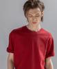 Dekkoloso Unisex Essential Regular Fit Logo Embroidered Short Sleeve T-Shirt [Deep Red]