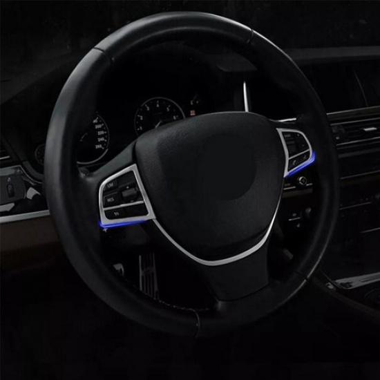 1 Set Car Interior Steering Wheel Button Cover Trims For BMW 5/7 Series F10 F11
