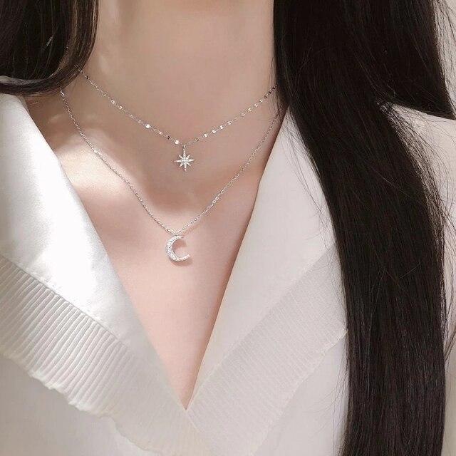 925 Sterling Silver Zircon Pendant Necklace Necklace Women Fashion Jewelry