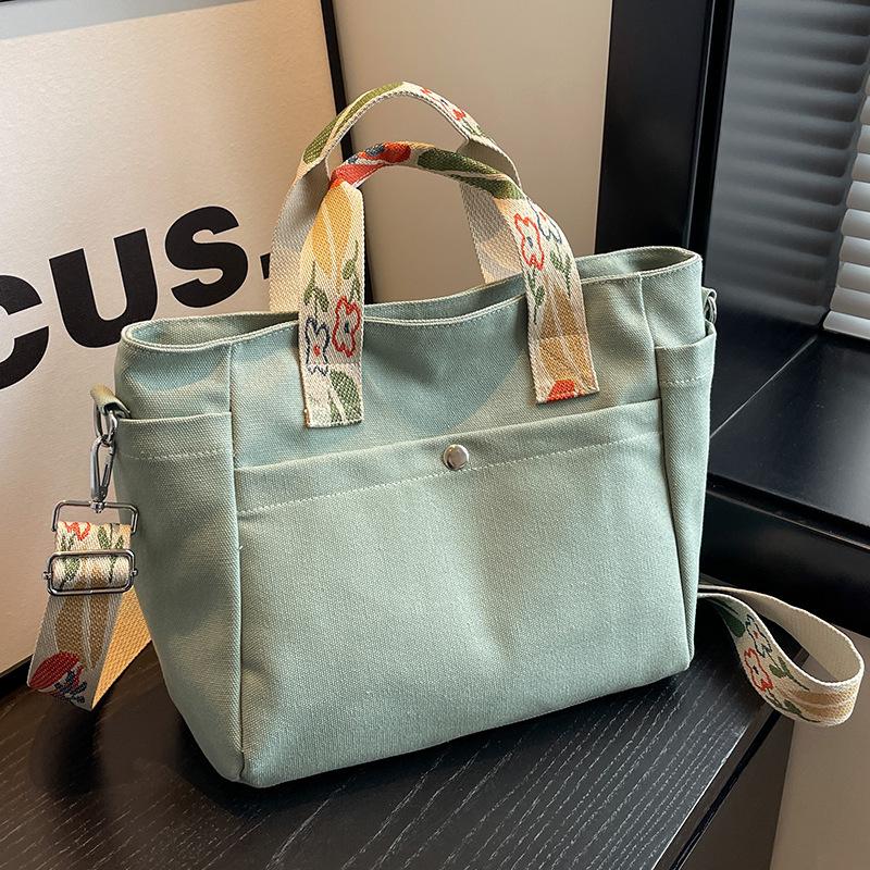 

Полотняна сумка жіноча сумка-тоут великої місткості весна-літо кросбоді 2024 нова широкосмугова наплічна сумка сумка для щоденних поїздок зелений