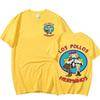 TV-Serie Breaking Bad Los Pollos Hermanos T-Shirts mit doppelseitigem Druck Lustiges Chicken Brothers Herren-Baumwoll-T-Shirt Streetwear