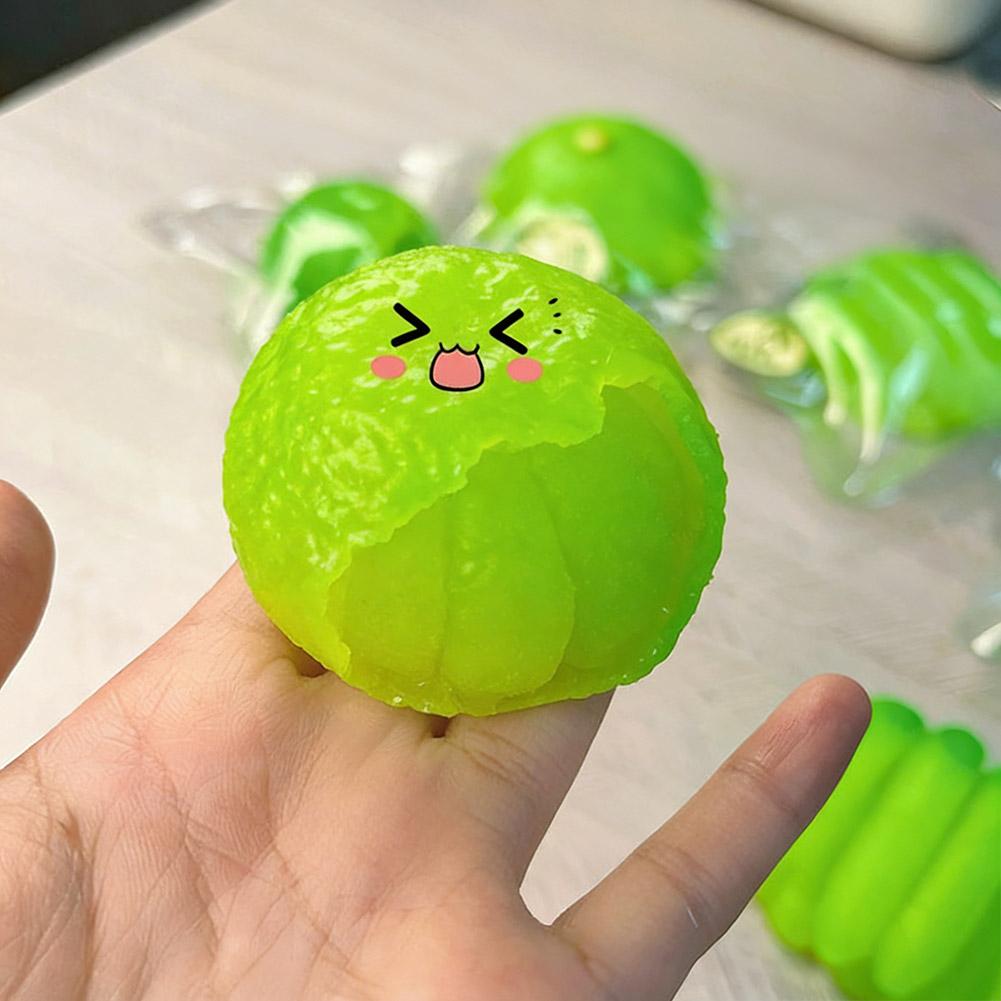 Soft Orange Anti-Stress Ball Simulated Fruit Stress Relief Toy Slow Rebound Decompression Pinch Toy for Office Relax