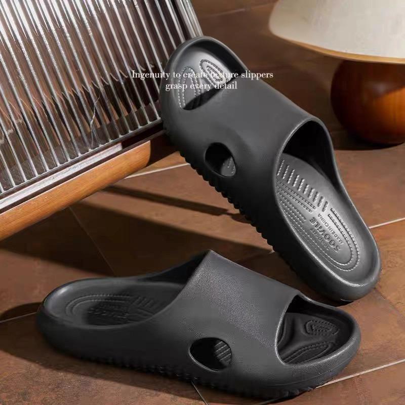 Shan Yi Odor-Resistant Silent EVA Anti-Slip Slippers for Men & Women – Thick-Soled, Cool & Comfortable for Home or Bathroom Use.