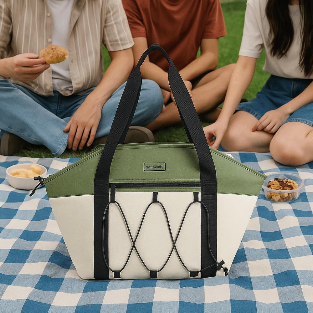 Waterproof Insulated Lunch Bag Large Capacity Cooler Lunch Handbag Thermal Lunch Box  Camping