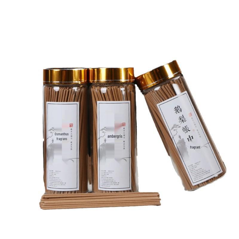 Douyin Bestseller: Sandalwood & Agarwood Incense Sticks with Osmanthus Scent, Heart Sutra Vertical Burner & Holder for Home
