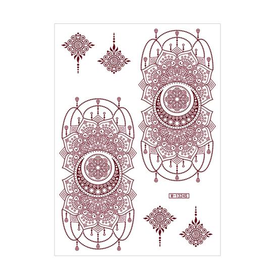 Yousheng Temporary Tattoo Sticker, Flower Lace Lotus Pattern Fake Tattoos for Women Men, Waterproof DIY Face Arm Leg Body Art Decoration
