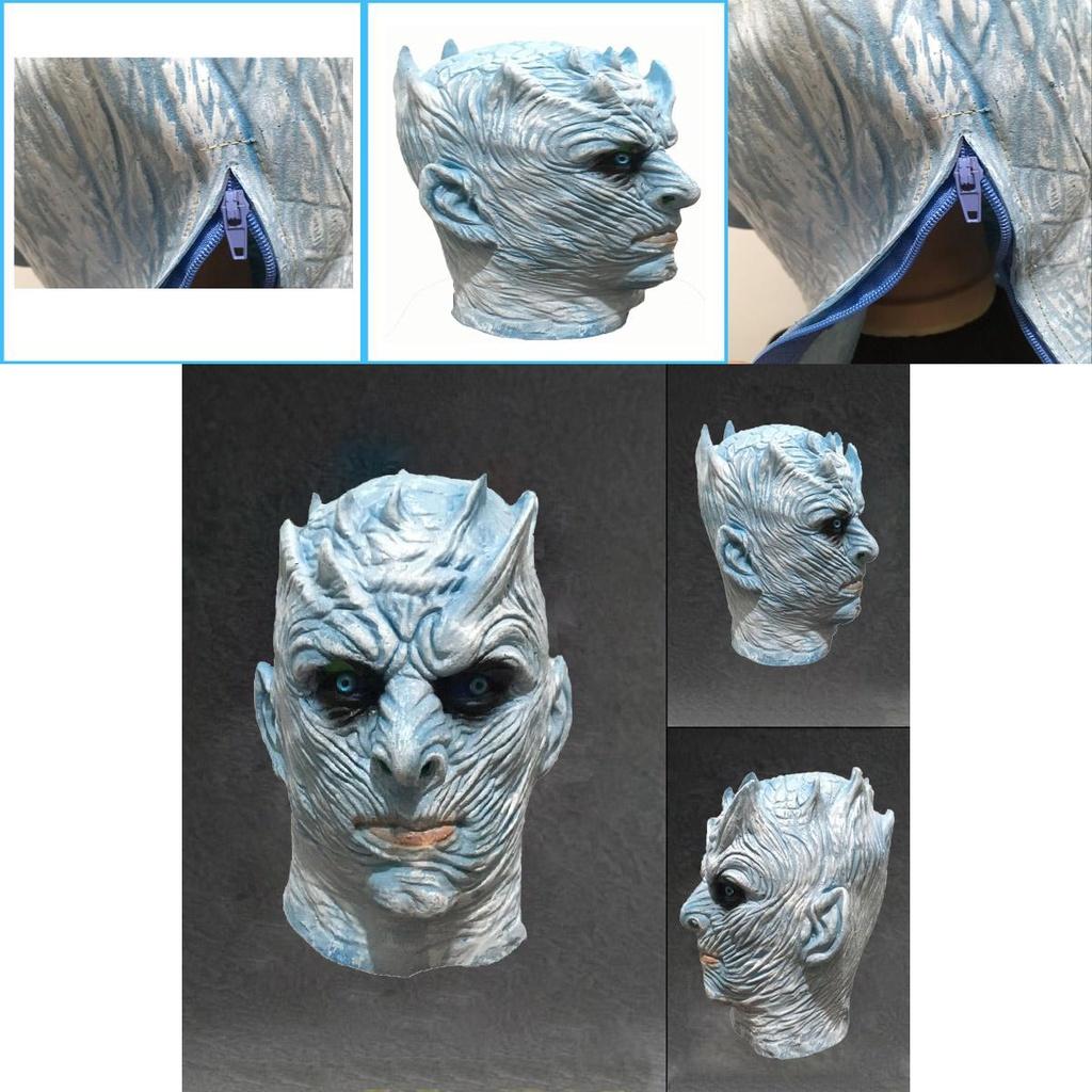Stunning Game Of Thrones White Walker Latex Mask For Night King Costume Parties