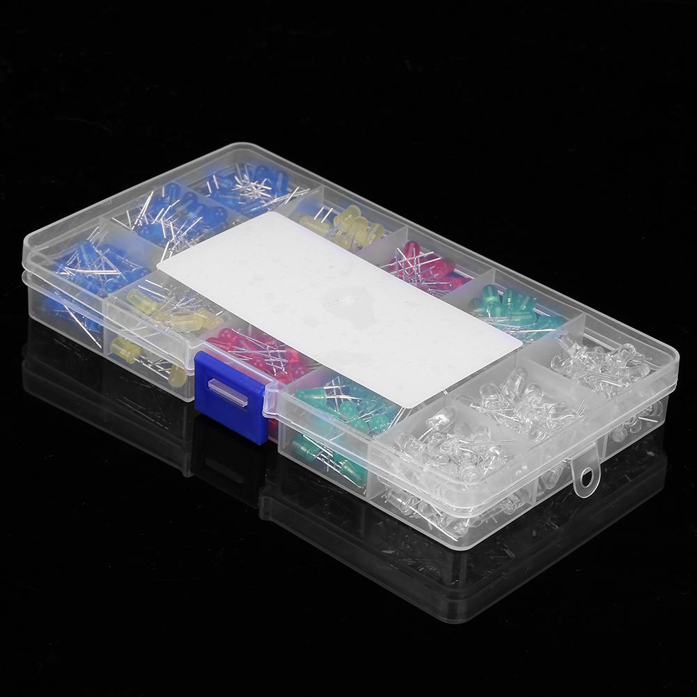 Led Diode, 500pcs 5mm Led Light Led Diode Lights Electronic Lights With Red Yellow Blue Green White Assortment Diodes Kit for Electronics