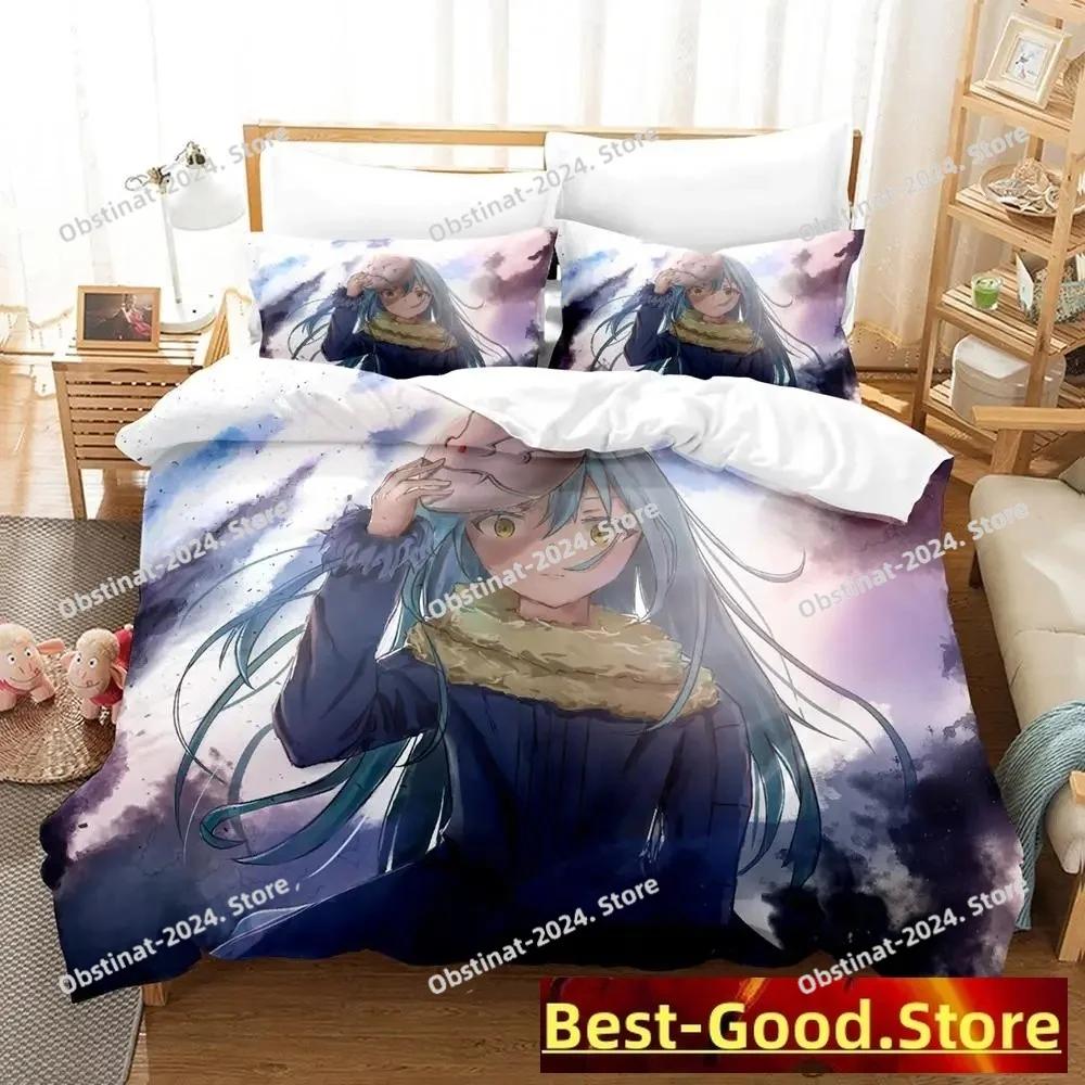 Rimuru Tempest Bedding Set Single Twin Printed Bed Set With Pillowcase Bed Duvet Cover Single Double Queen Super King Size