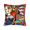 Picasso Funky Abstract Mona Lisa Woman Art Face Throw Pillow Cover Polyester Throw Pillow Cushion Covers