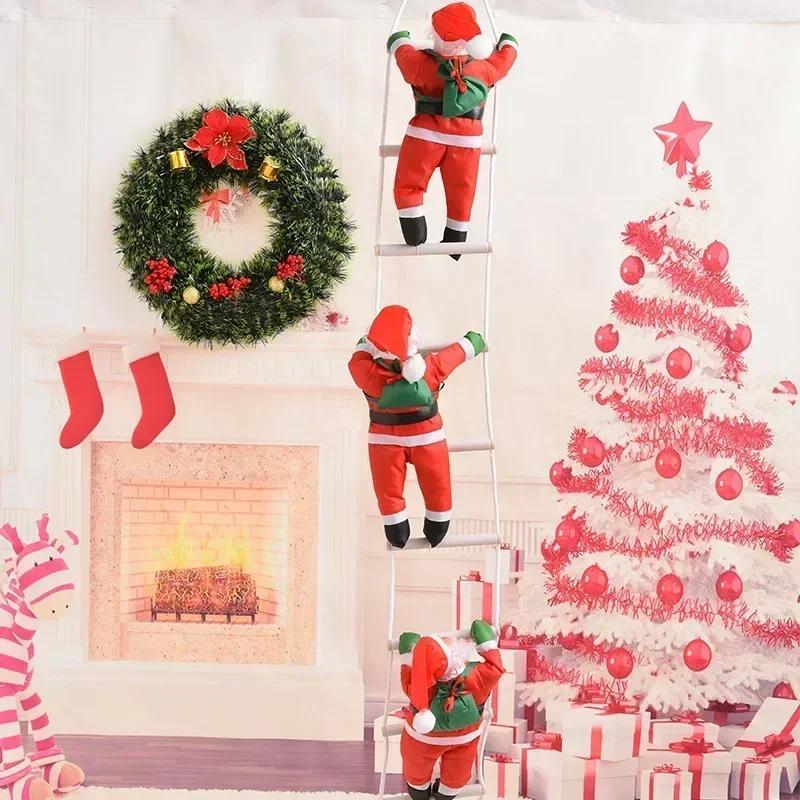 Santa Claus Ladder Doll Christmas Tree Hanging Decoration Interior Door Wall Christmas Pendant Christmas Gift