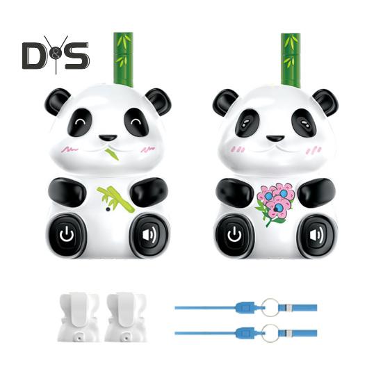 

Детские рации интерактивная игрушка-рация в форме панды для приключений на свежем воздухе мини портативное двухстороннее радио для мальчиков и девочек 1 Set