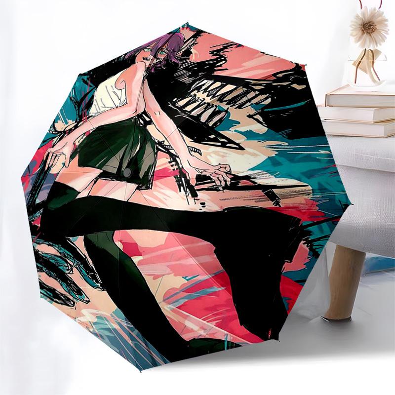 1pc Anime Character Automatic Opening Umbrella, 8 Bone Iron Frame Outdoor Umbrella for Fans, Travelers, Daily Use, Gift Idea.U022