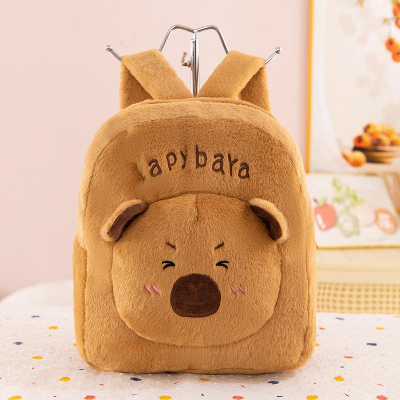 Capibara Plush Backpack Capybara Cute Animal Doll Backpack Student School Bag Gifts