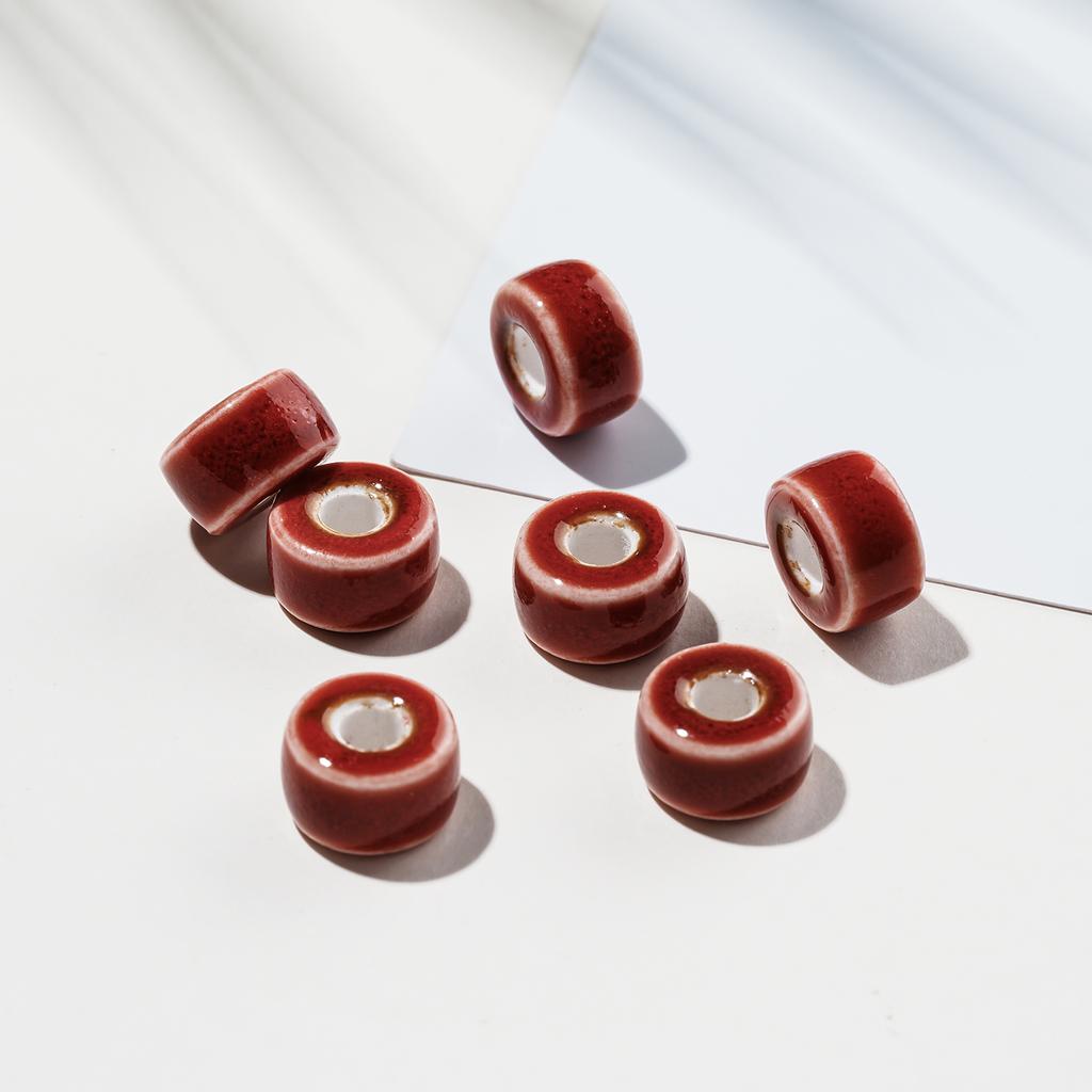 10pcs/Lots 7*11mm Ceramic Bead Circular Spacer Beads for Handmade DIY Bracelets Necklaces Earrings Jewelry Making Accessories
