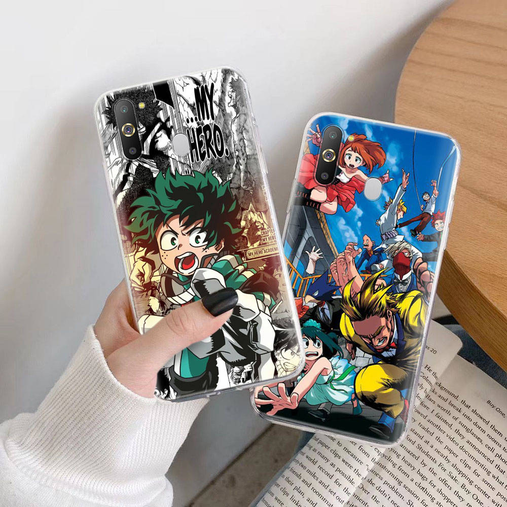 Transparent Case for Samsung A04 A14 A23 M33 M53 Realme 10 9 C35 C55 VIVO X80 Infinix Hot 30 Note 11 Tecno Spark 8P Pro W-49 My Hero Academia