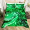 Green Marble Duvet Cover Twin King Marbling Texture Bedding Set Foil Print Glitter Comforter Cover Modern Abstract Art Bed Cover