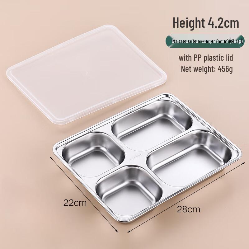 304 Stainless Steel Divided Lunch Tray