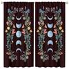2pcs Sun Moon Curtain Constellation Window Curtains Gothic Boho Mandala Curtains For Living Room, Bedroom, Kitchen, Home Decor
