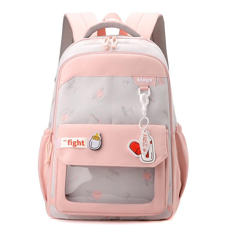 Neuer Stil Grundschüler Mittelschüler Schultasche Niedlicher Mädchenrucksack Leicht Gewichtsreduzierung Großer Kapazität Rucksack