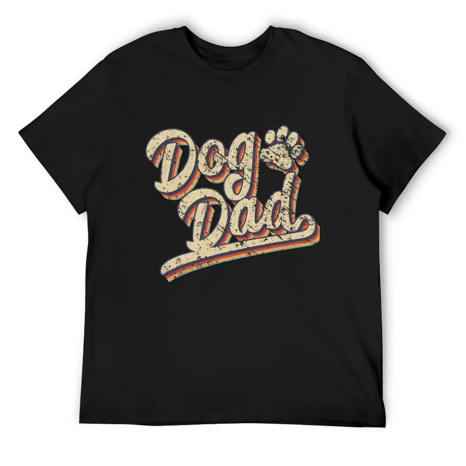 Dog Dad Retro Vintage Dog Dad Father s Day T-Shirt luxury designer tshirts personalised mens t shirt S