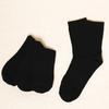 DaiSo Men S Ribbed Mid Thigh SockS Black 4 pairS