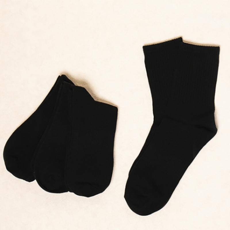 DaiSo Men S Ribbed Mid Thigh SockS Black 4 pairS