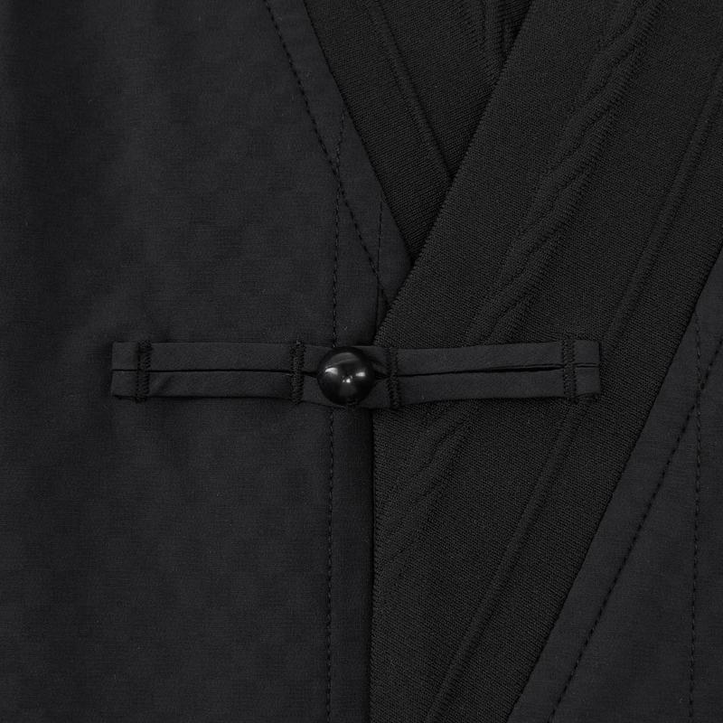 Li Ning X Jackie Chan Collaboration Kung Fu Series New Chinese Style Casual Jacket Unisex Jackets Black AFDWA73-2