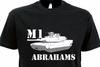 American M1 Abrahams Main Battle Tank Silhouette TShirt 100 Cotton ONeck Summer Short Sleeve Casual Mens Tshirt Size S3XL