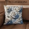 2D Vintage Rose Floral Throw Pillow Covers Pattern Cushion Cover Suitable For Sofa Bedroom Car Pillow Cover