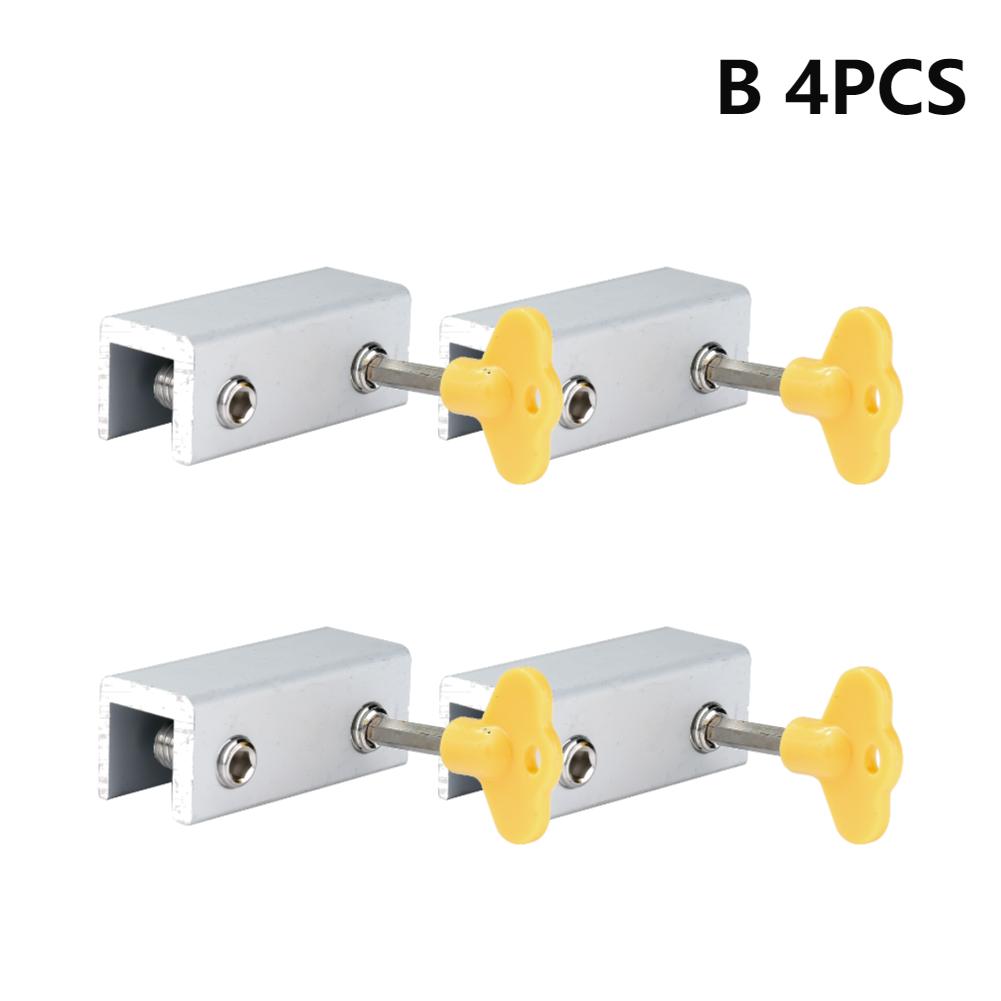 1-10PCS Aluminum Alloy Window Lock Stopper Sliding Sash Stopper Cabinet Locks Straps Anti-theft Lock Window Sliding Door