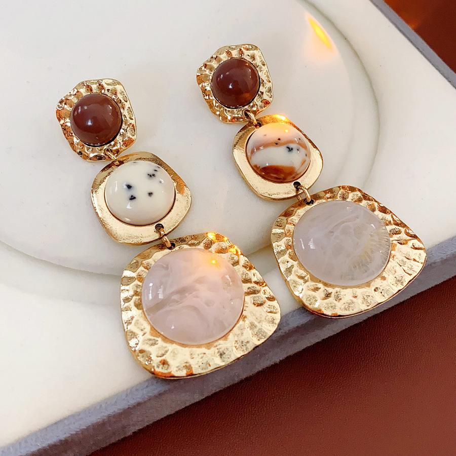 Silver Needle Geometric Light Luxury Stud Earrings - Vintage Niche Court Style