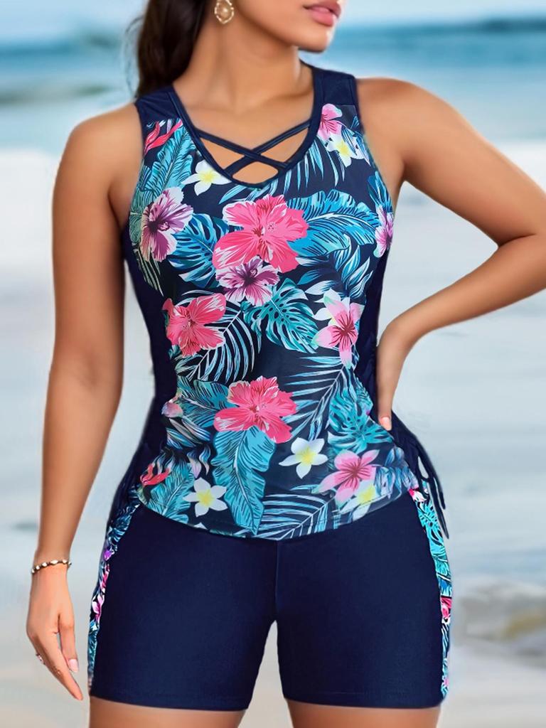 2024 European & American Plus Size Printed Bikini - Sexy Cross-Border Swimsuit