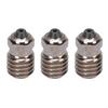 3 Pcs 3D Printer Nozzle Hardened Steel Ni Plating High Temperature Proof Extruder Hotend Nozzle for