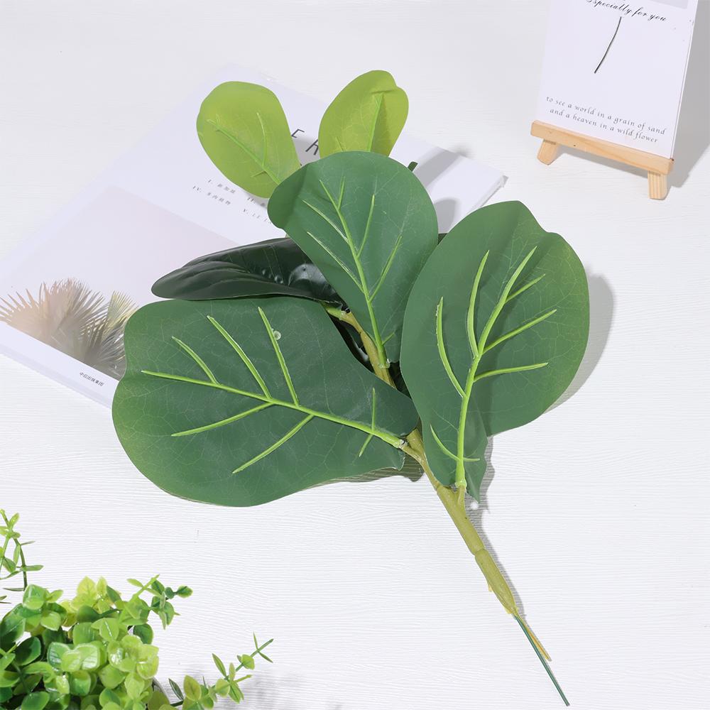 Courtyard Ornament Party Supplies Artificial Ficus Branch Fake Plants Faux Leaves Lifelike Greenery
