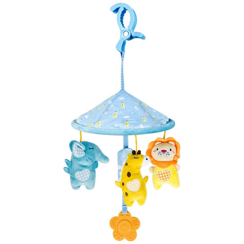 Baby Stroller Hanging Toy with Rattle and Pull String for Infant Car