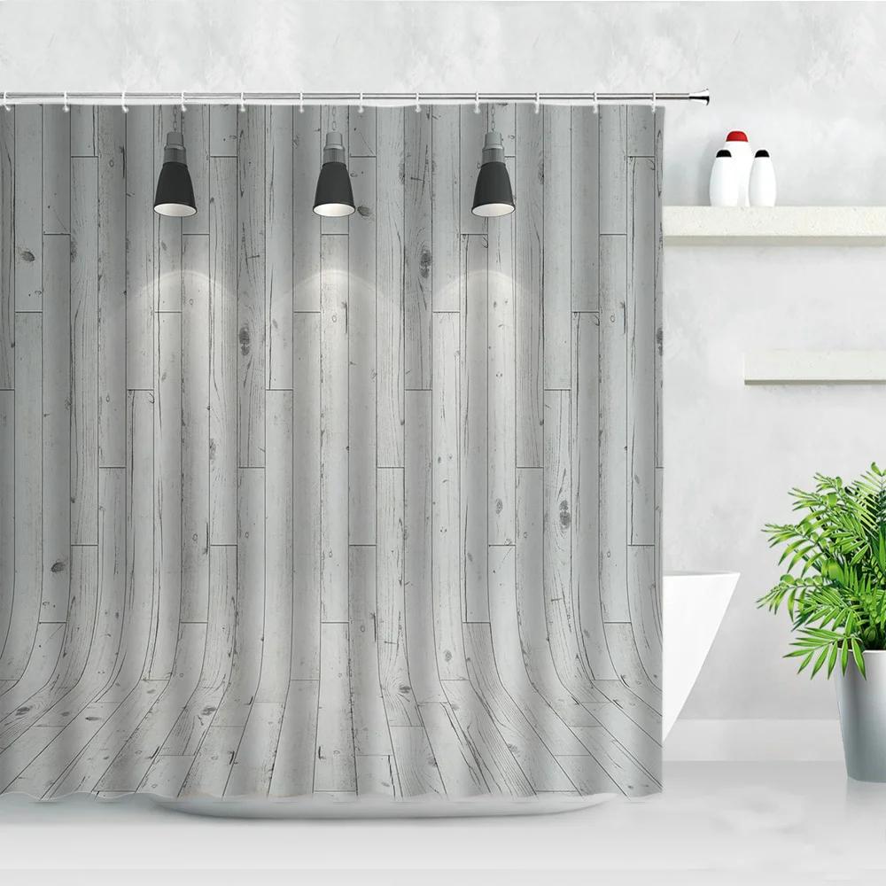 

Retro White Brick Wall Shower Curtain Waterproof Fabric Bath Screens Old Seamless Stone Light Background Decor Bathroom Curtains W90xH180cm