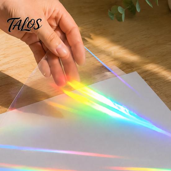 Selbstklebendes Laminierpapier 2 Stück Holografische Folie, mit schillerndem Regenbogeneffekt, Wasserdicht, Professionelle Zubehörteile für Karten, Kratzfest