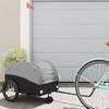 VidaXL Bicycle Trailer Black and Grey 30 Kg Iron 94140