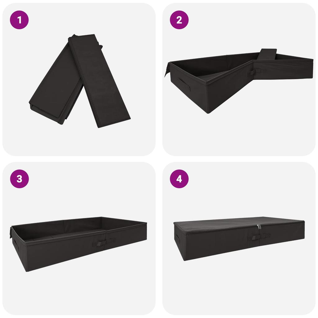 Storage Box Anthracite 90 X 48 X 15 Cm Non Woven Fabric