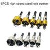 High Speed Steel Hole Cutter Set 15-40mm Suitable for Stainless Steel Iron & Wood Drilling Professional And DIY Projects