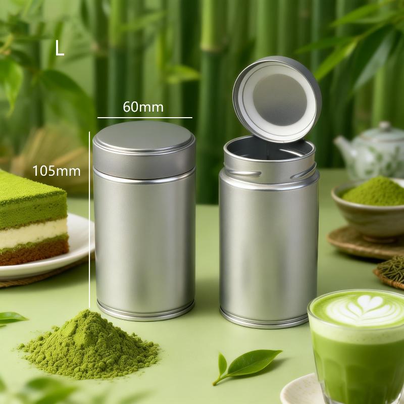 Tragbarer versiegelter Teekrug 1 Stück Dickblech Mini Matcha Pulverbehälter Staubdichter Gewürzaufbewahrungstopf für Zuhause Outdoor