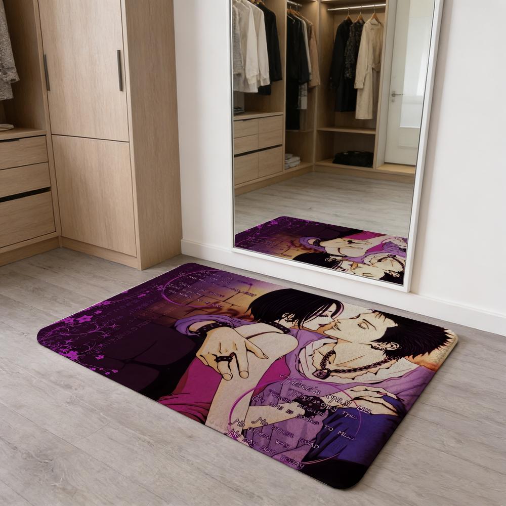 Anime Vintage N-Nana Floor Mat Flannel Door Mat Non-Slip Absorbent Washable Indoor Home Rug