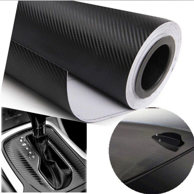 Fibre de carbone 3D parfaite vinyle noir Film Auto voiture feuille Wrap